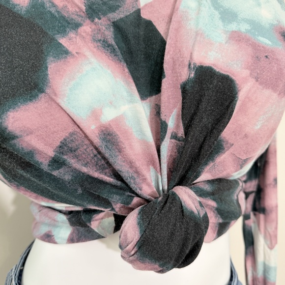 ArtCore 80s color style muted toned abstract tie-dye oversized long sleeve vera - Picture 7 of 8